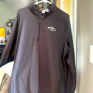Mens XL charcoal gray adidas pullover. Logo from golf club on front